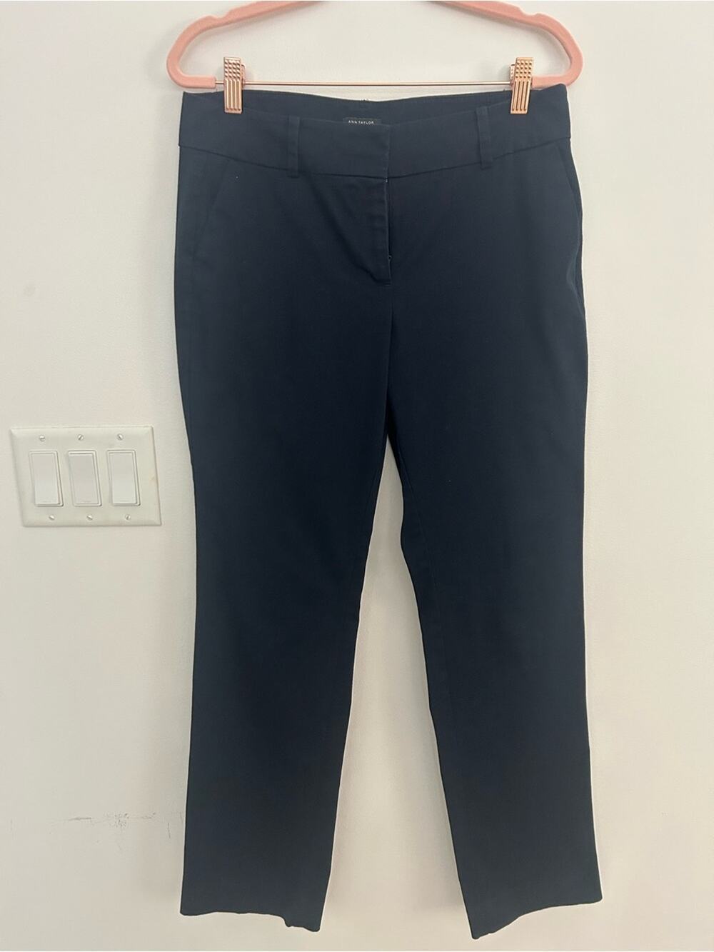 Ann Taylor Factory Modern Ankle Pants Navy Petite Women’s 6P Career